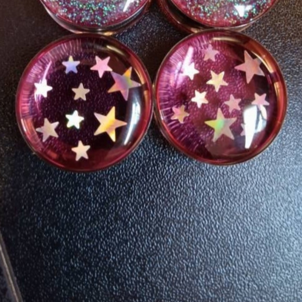 19mm pink star plugs
